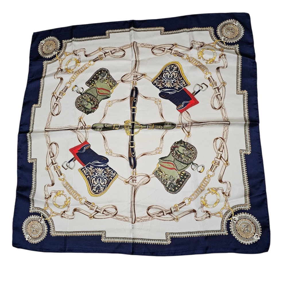 New Square & Belt Pattern Scarf/Bandana